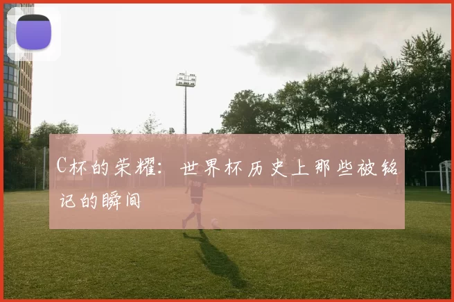 C杯的荣耀：世界杯历史上那些被铭记的瞬间
